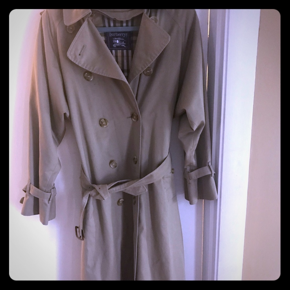 Classic Burberry tan trench coat!